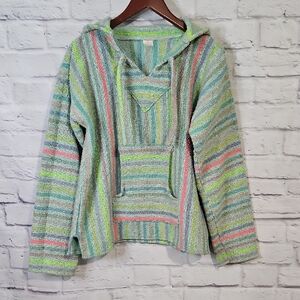 Striped Multicolor Women's Baja Hoodie